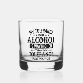 Grappige gepersonaliseerde naam attitude persoonli whisky glas (Voorkant)