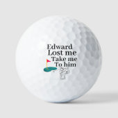 Grappige gepersonaliseerde naam golfbal golfballen (Voorkant)