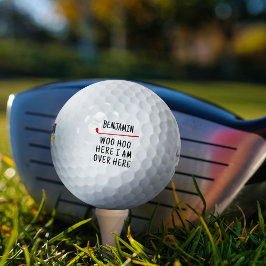 Grappige gepersonaliseerde naam golfballen