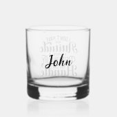 Grappige gepersonaliseerde naam houding persoonlij whisky glas (Achterkant)