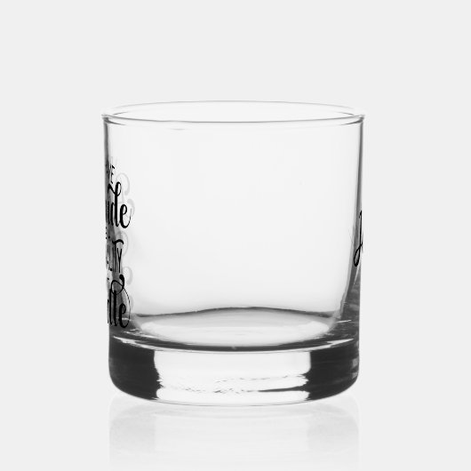 Grappige gepersonaliseerde naam houding persoonlij whisky glas (Links)
