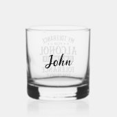 Grappige gepersonaliseerde naam houding persoonlij whisky glas (Achterkant)