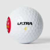 Grappige gepersonaliseerde naam rode verloren golfballen (Logo)