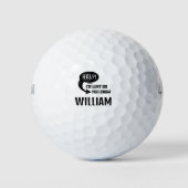 Grappige gepersonaliseerde naam unieke golfbal golfballen (Voorkant)