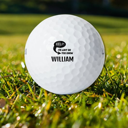 Grappige gepersonaliseerde naam unieke golfbal golfballen
