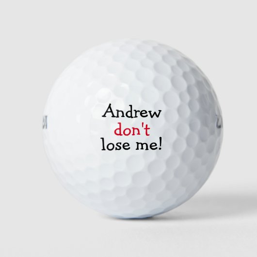 Grappige gepersonaliseerde naam verloren golfballen (Voorkant)