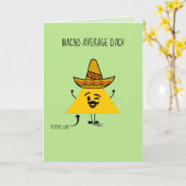 Grappige gepersonaliseerde nacho vaders dag / verj kaart (Gele Bloem)