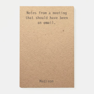 Grappige gepersonaliseerde notities kantoor zakeli post-it® notes