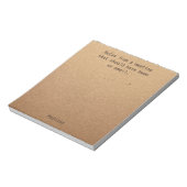 Grappige gepersonaliseerde notities kantoorvergade notitieblok (Linkerzijde)