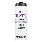 Grappige gepersonaliseerde Pilates Thermosbeker (Voorkant)