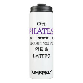 Grappige gepersonaliseerde Pilates Thermosbeker