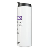 Grappige gepersonaliseerde Pilates Thermosbeker (Geroteerd rechts)