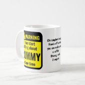 Grappige Gepersonaliseerde Rummy Waarschuwing Koffiemok (Voorkant links)