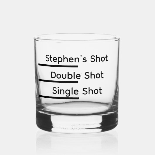 Grappige gepersonaliseerde Shot Pour Whisky Glas (Voorkant)