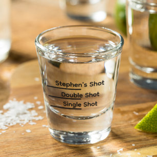 Grappige gepersonaliseerde shotline shot glas