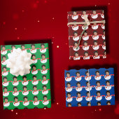 Grappige Gepersonaliseerde Sneeuwman Custom Face F Inpakpapier Vel