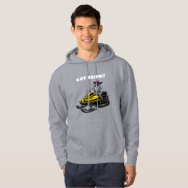 Grappige gepersonaliseerde sneeuwscooter skeletrij hoodie