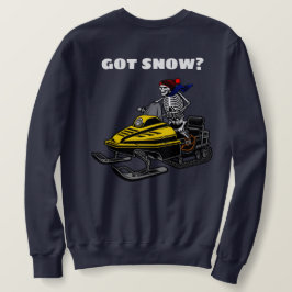 Grappige gepersonaliseerde sneeuwscooter skeletrij trui