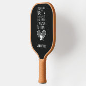 Grappige Gepersonaliseerde Speler Humor Pickleball Paddle (Links)