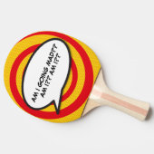 Grappige gepersonaliseerde spraak bubbel modern co tafeltennisbatje (Zijkant)