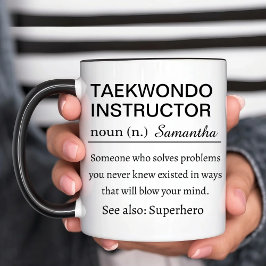 Grappige gepersonaliseerde Taekwondo-instructeur d Mok
