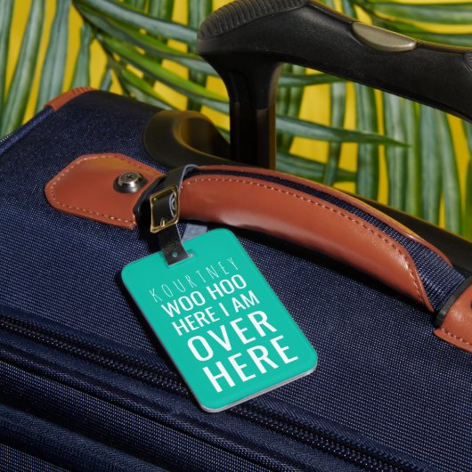 Grappige Gepersonaliseerde Tas Aandacht | Humor Gr Bagagelabel (Voorkant Insitu 1)