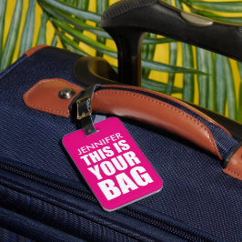 Grappige Gepersonaliseerde Tas Aandacht Reis Bagag Bagagelabel