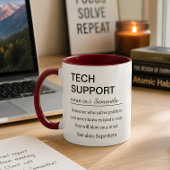 Grappige gepersonaliseerde technische ondersteunin mok