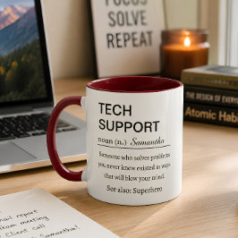 Grappige gepersonaliseerde technische ondersteunin mok