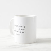 Grappige gepersonaliseerde uitstelquote koffiemok (Voorkant links)
