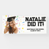 Grappige gepersonaliseerde verjaardagsfeestje aang spandoek (Horizontaal)