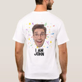 Grappige gepersonaliseerde verjaardagsfeestje aang t-shirt (Achterkant)