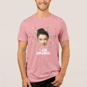 Grappige gepersonaliseerde verjaardagsfeestje aang Tri-Blend shirt (Voorkant)