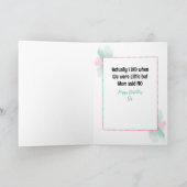 Grappige gepersonaliseerde verjaardagskaart voor z kaart (Binnen)
