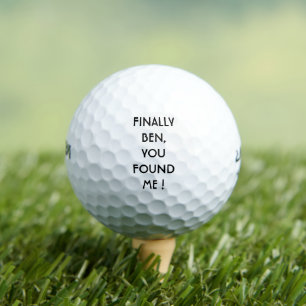 Grappige gepersonaliseerde verloren golfballen