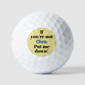 Grappige gepersonaliseerde zet-me-neer tekst golfballen (Voorkant)