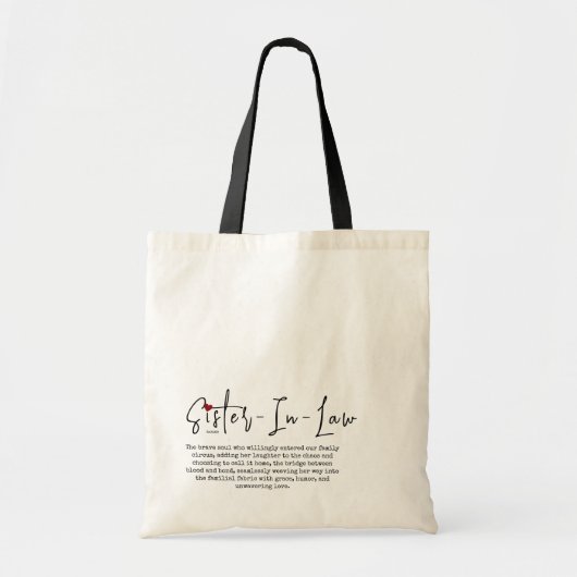 Grappige gepersonaliseerde zus in de definitie van tote bag (Voorkant)