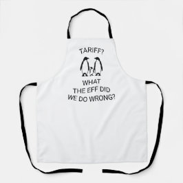 Grappige geprijsde pinguïns schort