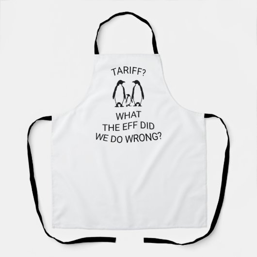 Grappige geprijsde pinguïns schort (Voorkant)