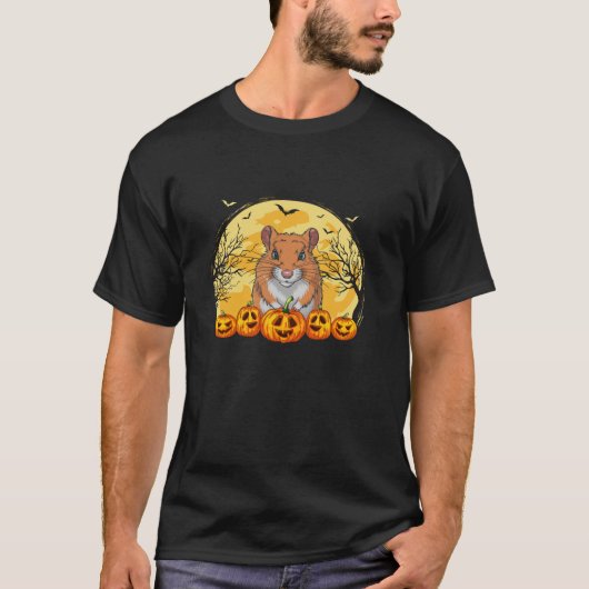 Grappige Gerbil Pumpkins Halloween Kostuum Mannen T-shirt (Voorkant)