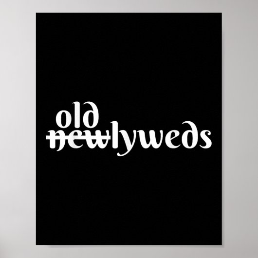 Grappige geriatrische bruiloft - oudere bruid en o poster (Voorkant)