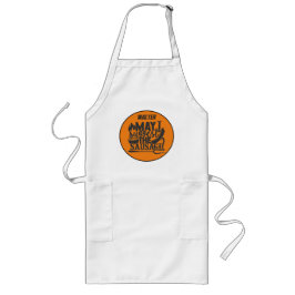 Grappige geroosterde worst BBQ citaat personaliser Lang Schort