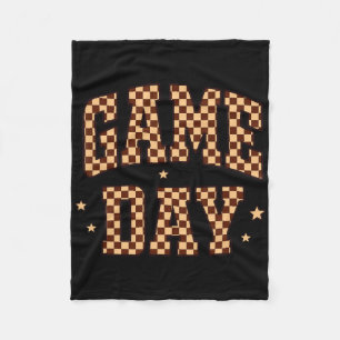 Grappige Geruite Game Day Voetbal Mannen Vrouwen K Fleece Deken