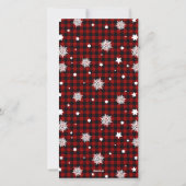 Grappige geruite sneeuwvlok Oh hert Feestdagenkaart (Achterkant)