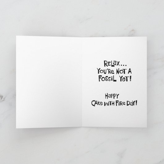 Grappige geruststelling verjaardag kaart (Binnen)