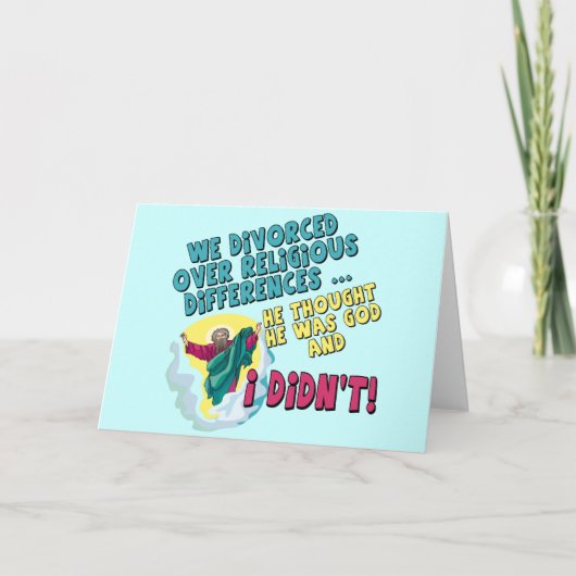 Grappige gescheiden T-shirts en geschenken voor ha Feestdagen Kaart (Voorkant)