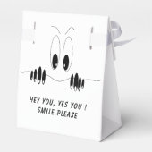 Grappige geschenkdoos Curiosity Eyes Smile - aange Bedankdoosjes (Achterkant)