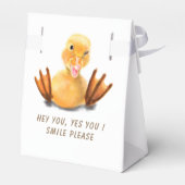 Grappige geschenkdoos met Happy Yellow Duck - Smil Bedankdoosjes (Achterkant)