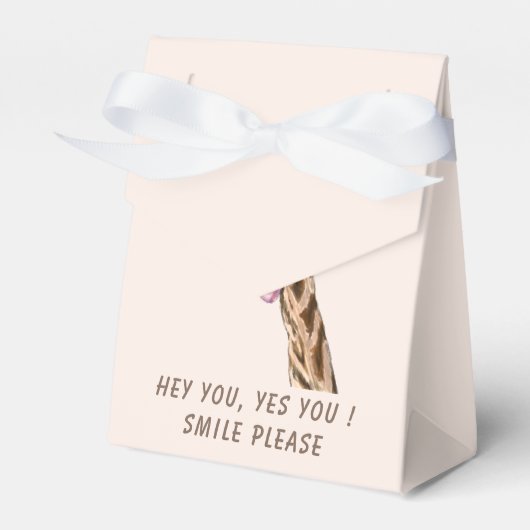 Grappige geschenkdoos met speelse Giraffe - aangep Bedankdoosjes (Voorkant Zijde)