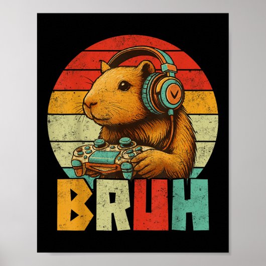 Grappige geschenken voor capibara liefhebbers Mann Poster (Voorkant)